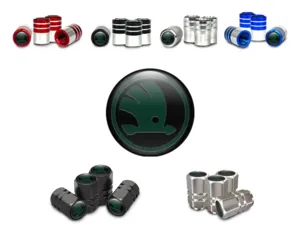 Skoda Wheels Valve Caps for Cars Sports Max